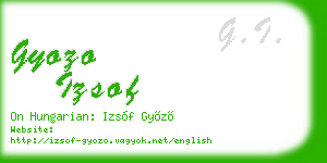 gyozo izsof business card