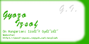 gyozo izsof business card